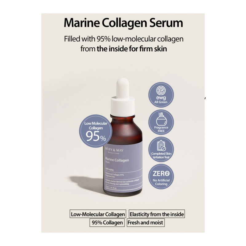 MARY & MAY Marine Collagen Serum - Peaches&Creme Shop Korean Skincare Malta