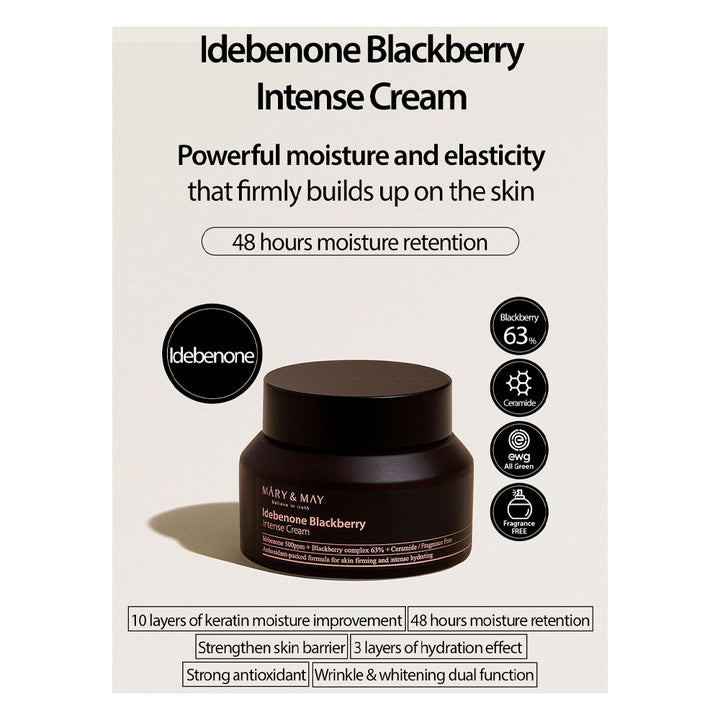 MARY & MAY Idebenone Blackberry Intense Cream - Peaches&Creme Shop Korean Skincare Malta