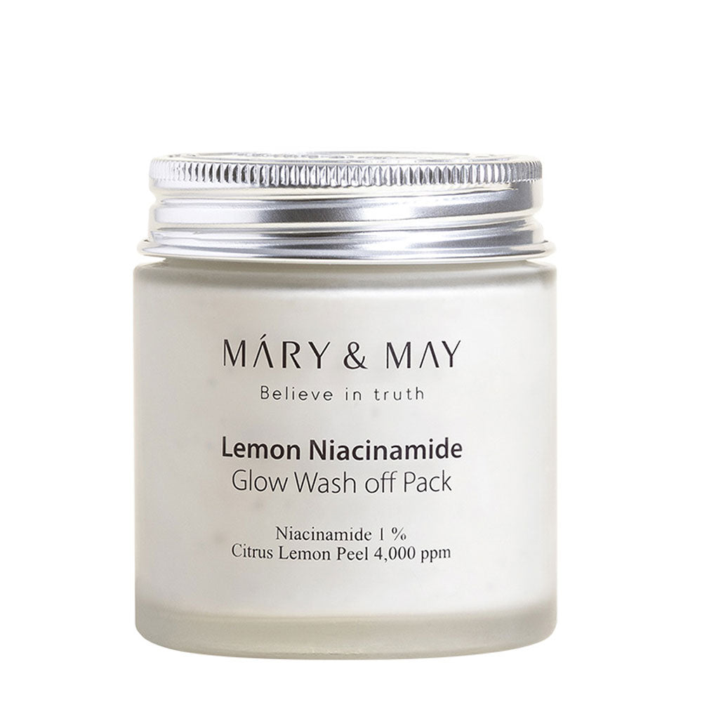 MARY & MAY Lemon Niacinamide Glow Wash Off Mask Pack - Peaches&Creme Shop Korean Skincare Malta