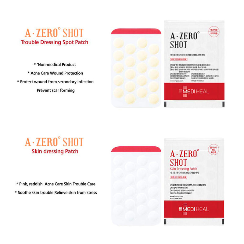 MEDIHEAL A-Zero Shot Skin Dressing Spot Patch - Peaches&Creme Shop Korean Skincare Malta