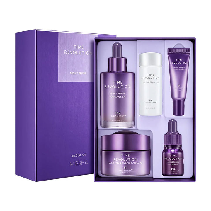 MISSHA Time Revolution Night Repair Special Set - Peaches&Creme Shop Korean Skincare Malta