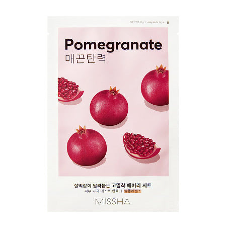 Missha Airy Fit Sheet Mask POMEGRANATE - Peaches&Crème K-Beauty and Skincare