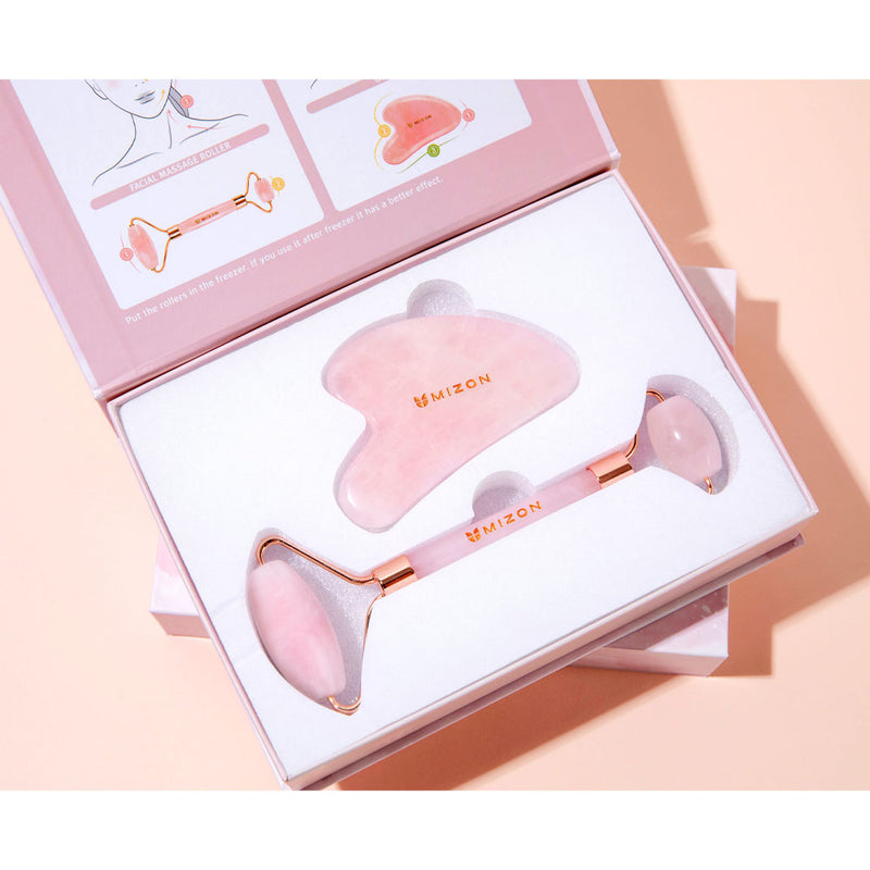 Mizon Facial Massage Roller And Gua-Sha Set - Peaches&Creme Shop Korean Skincare Malta