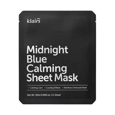 KLAIRS Midnight Blue Calming Sheet Mask - Peaches&Creme Shop Korean Skincare Malta