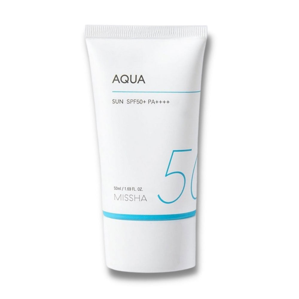 Missha All Around Safe Block Aqua SPF50+ PA++++ - Peaches&Creme Shop Korean Skincare Malta