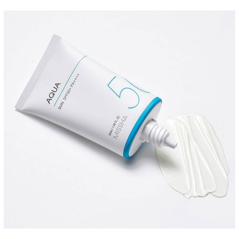 Missha All Around Safe Block Aqua SPF50+ PA++++ - Peaches&Creme Shop Korean Skincare Malta