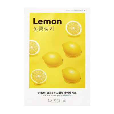 Missha Airy Fit Sheet Mask LEMON - Peaches&Crème K-Beauty and Skincare