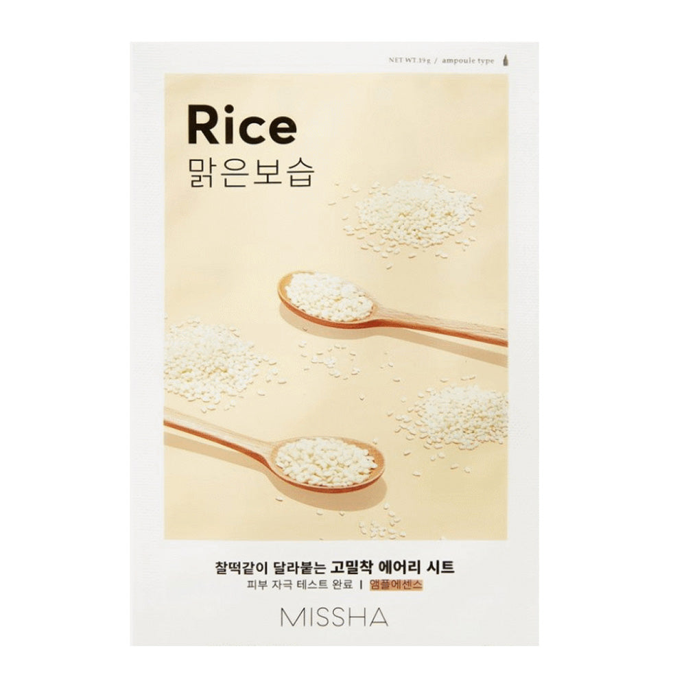Missha Airy Fit Sheet Mask RICE - Peaches&Crème K-Beauty and Skincare