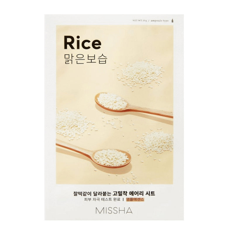Missha Airy Fit Sheet Mask RICE - Peaches&Crème K-Beauty and Skincare