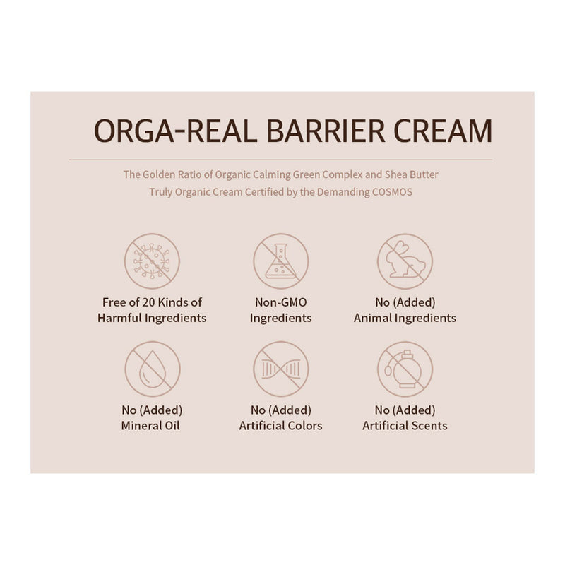 Mizon Orga-Real Barrier Cream - Peaches&Creme Shop Korean Skincare Malta
