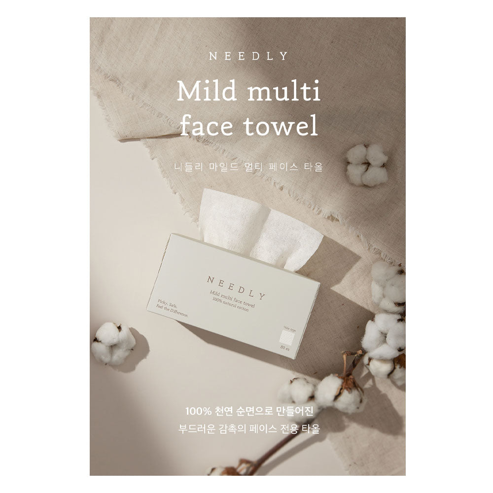 NEEDLY Mild Multi Face Towel - Peaches&Creme Shop Korean Skincare Malta