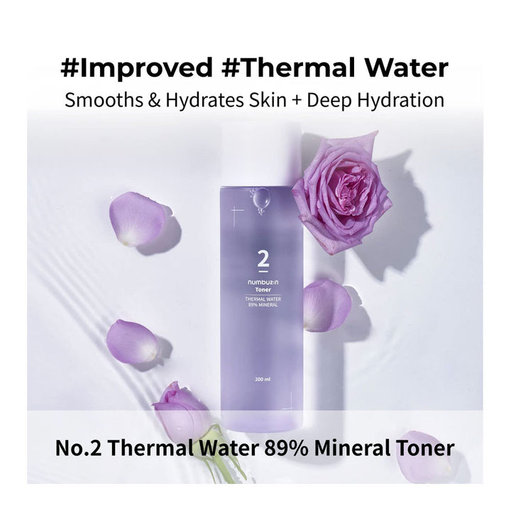 NUMBUZIN No.2 Thermal Water 89% Mineral Toner - Peaches&Creme Shop Korean Skincare Malta