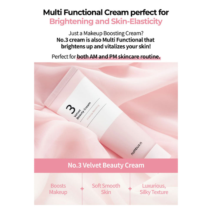 NUMBUZIN No.3 Velvet Beauty Cream - Peaches&Creme Shop Korean Skincare Malta