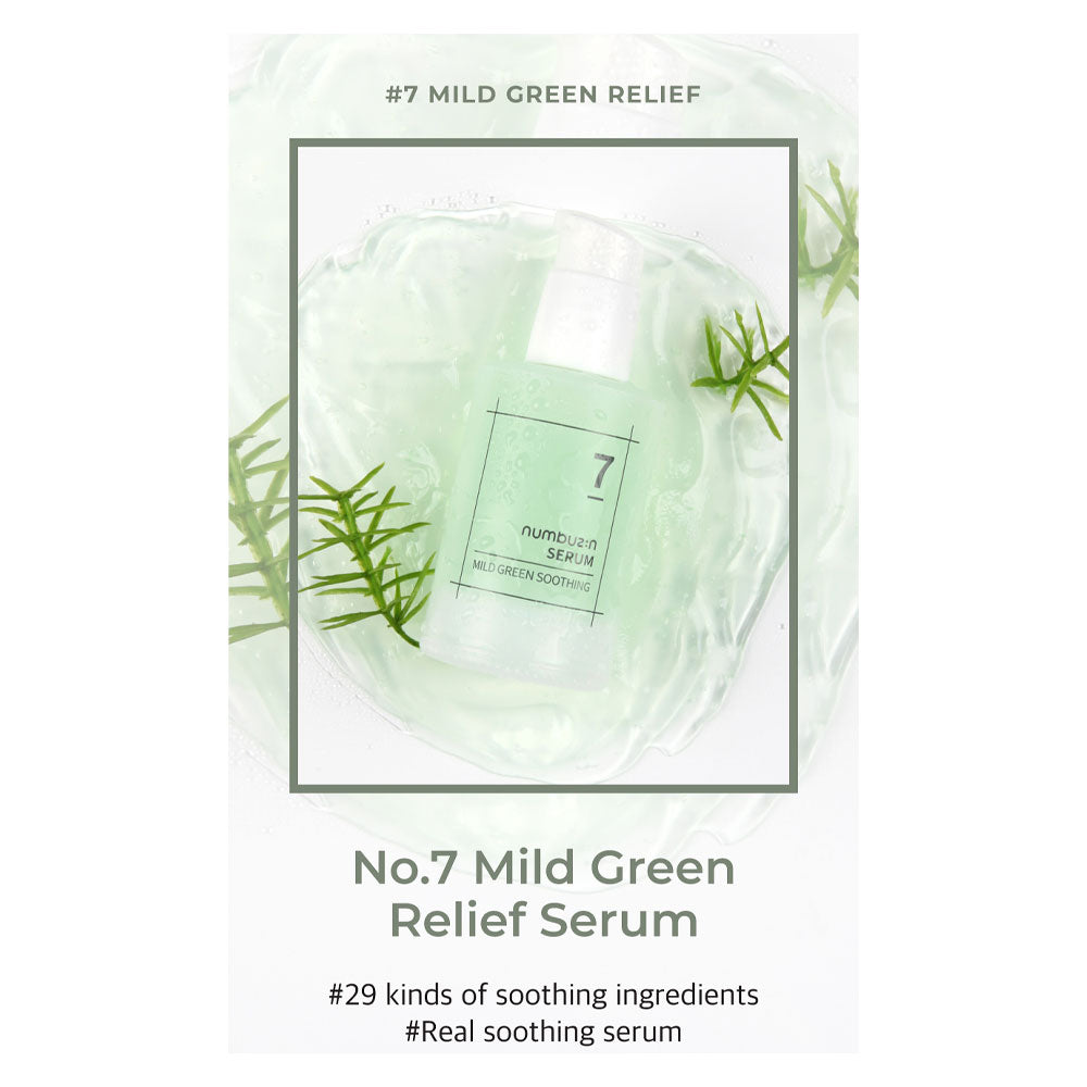 NUMBUZIN No.7 Mild Green Soothing Serum- Peaches&Creme Shop Korean Skincare Malta 