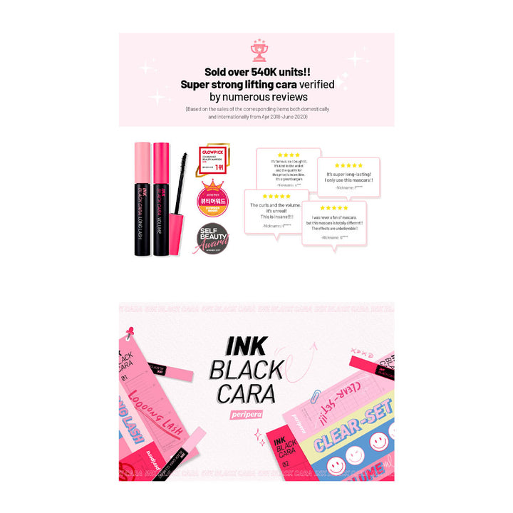 PERIPERA Ink Black Cara [Long Lash Curling] - Peaches&Creme Shop Korean Skincare Malta