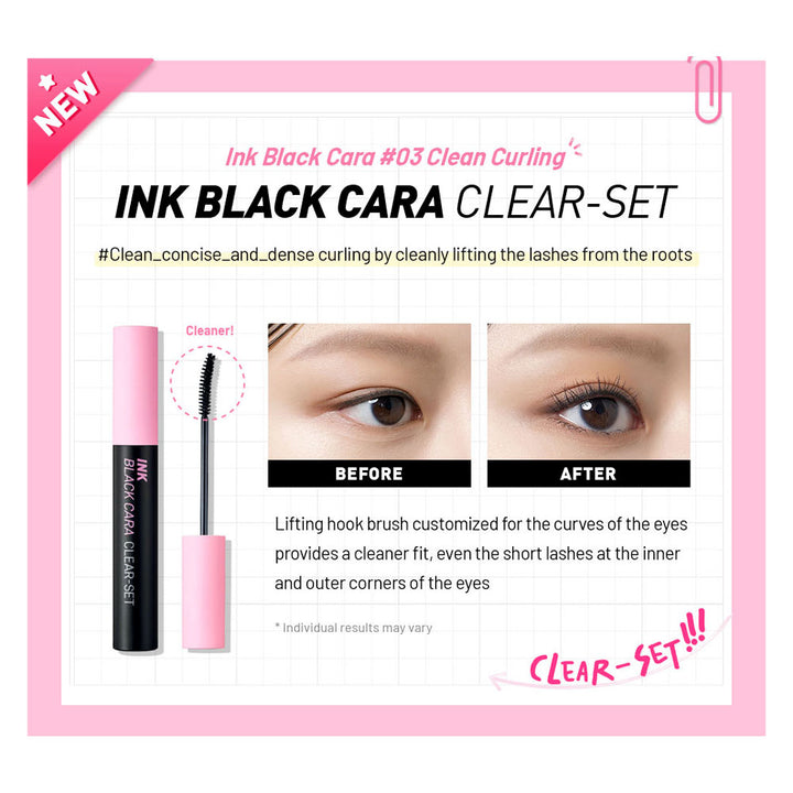 PERIPERA Ink Black Cara [Clean Curling] - Peaches&Creme Shop Korean Skincare Malta