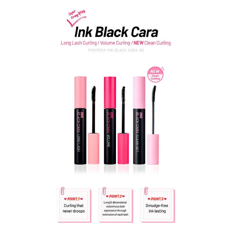 PERIPERA Ink Black Cara - Peaches&Creme Shop Korean Skincare Malta