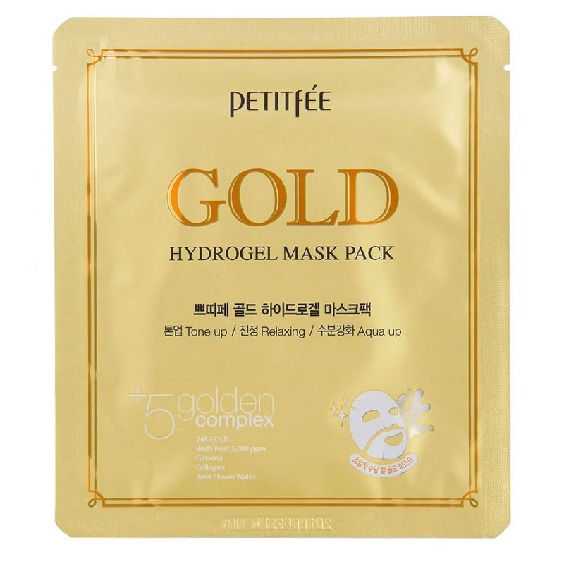 Petitfée Gold Hydrogel Mask Pack -Peaches&Creme Shop Korean Skincare Malta