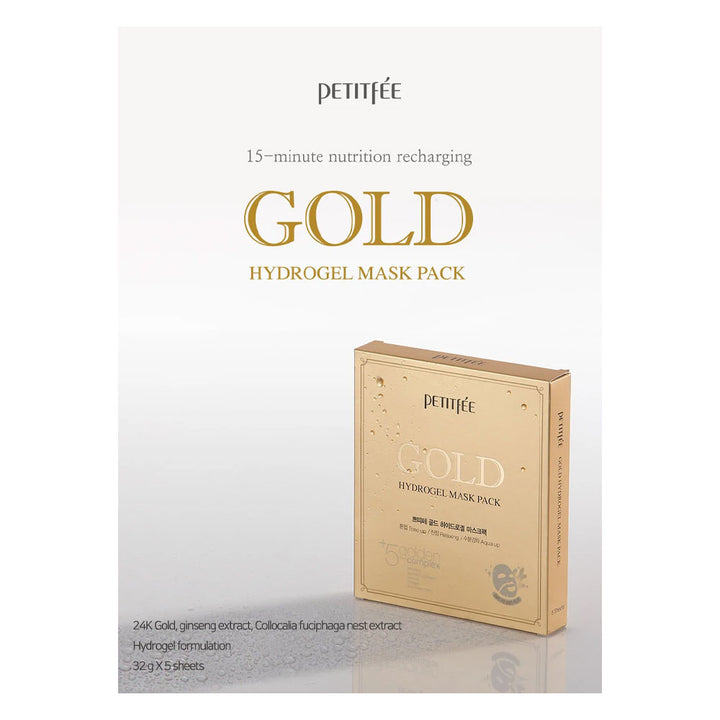 Petitfée Gold Hydrogel Mask Pack -Peaches&Creme Shop Korean Skincare Malta