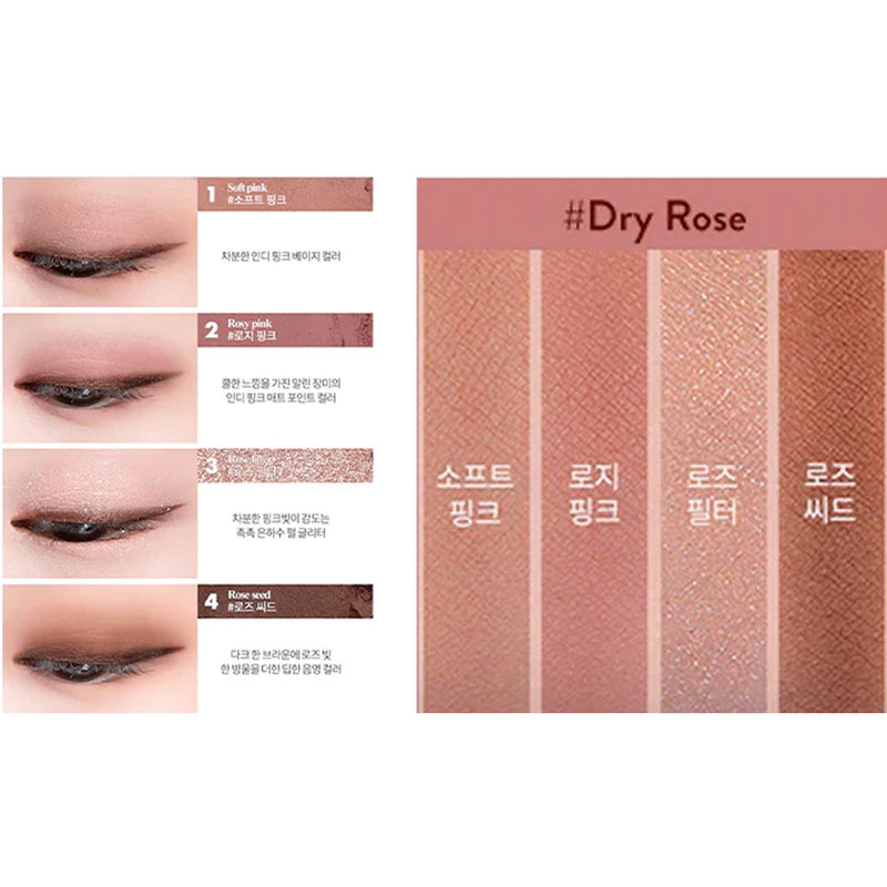 ROM&ND Better than Eyes 02 DRY ROSE - Peaches&Creme Shop Korean Skincare Malta