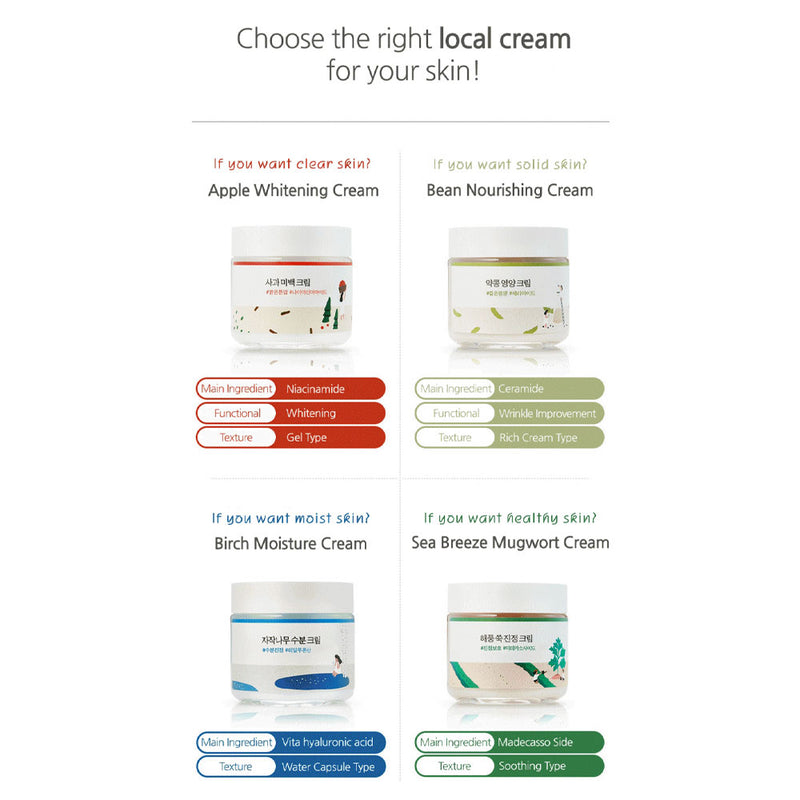 ROUND LAB Mugwort Calming Cream - Peaches&Creme Shop Korean Skincare Malta