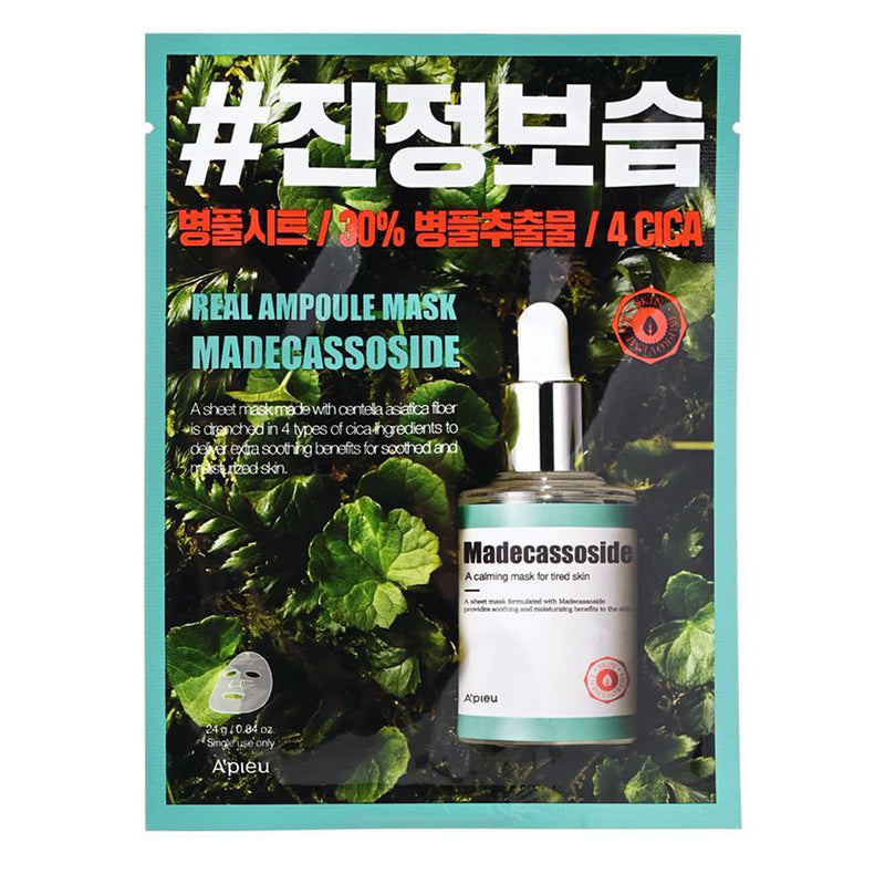 Real Ampoule Mask Madecassoside - Peaches&Creme Korean Skincare Malta