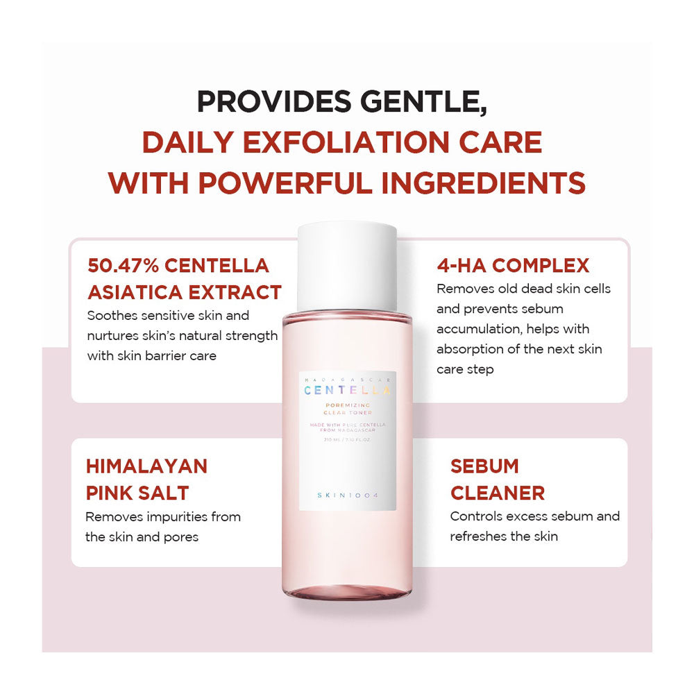 SKIN1004 Madagascar Centella Poremizing Clear Toner - Peaches&Creme Shop Korean Skincare Malta