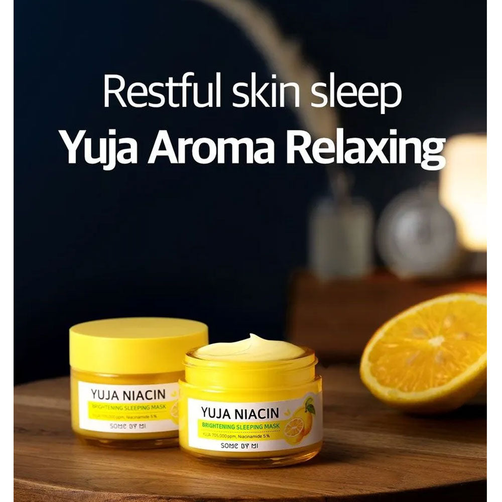 Some By Mi Yuja Niacin Brightening Sleeping Mask - Peaches&Creme Shop Korean Skincare Malta