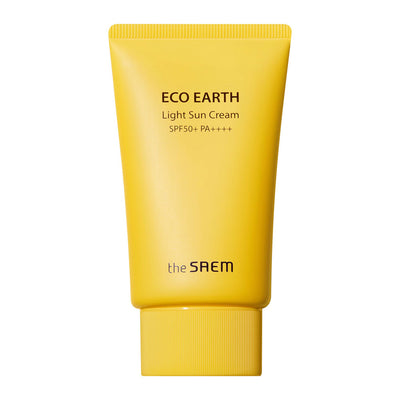 THE SAEM Eco Earth Light Sun Cream SPF 50+PA++++ - Peaches&Creme Shop Korean Skincare Malta