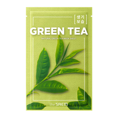 THE SAEM Natural Green Tea Mask Sheet - Peaches&Creme Shop Korean Skincare Malta