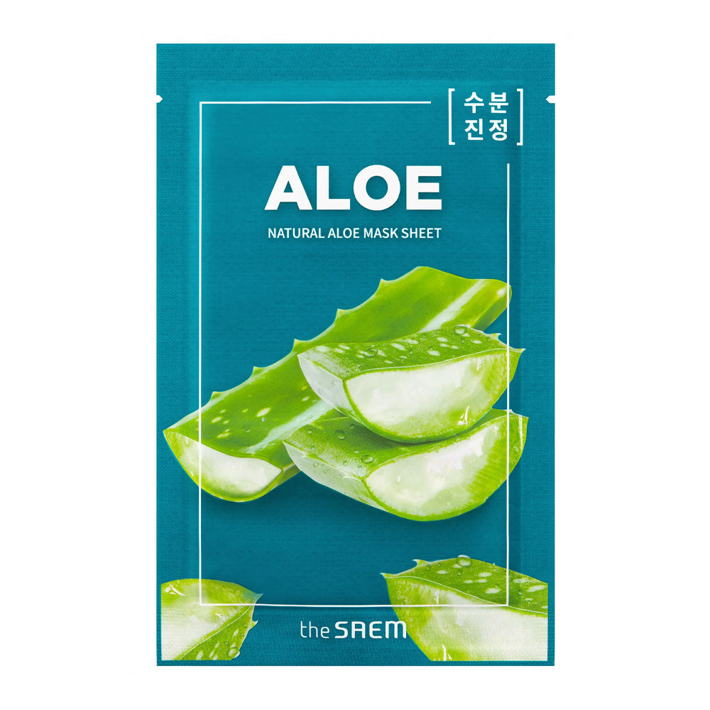THE SAEM Natural Aloe Mask Sheet - Peaches&Creme Shop Korean Skincare Malta