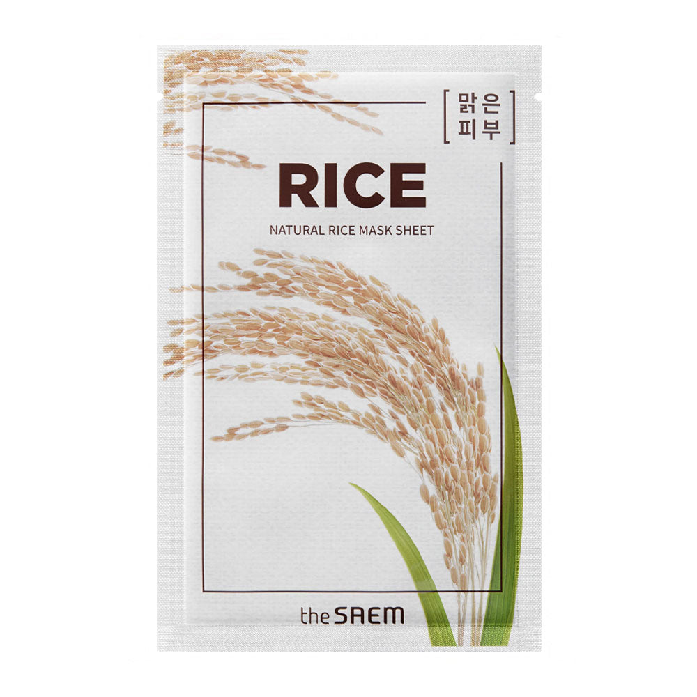 The Saem Natural Rice Mask Sheet - Peaches&Creme Shop Korean Skincare Malta