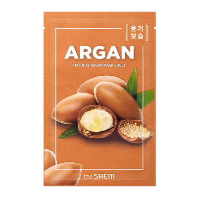 THE SAEM Natural Argan Mask Sheet - Peaches&Creme Shop Korean Skincare Malta