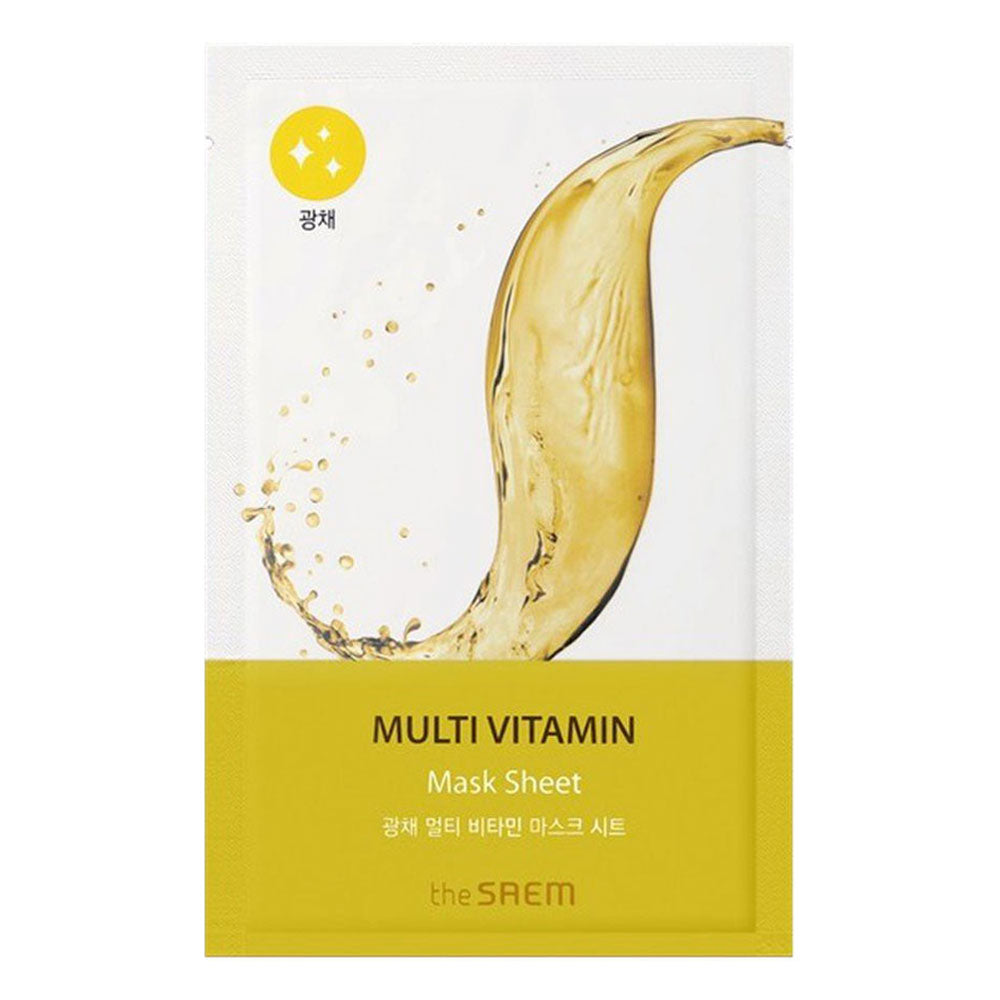 THE SAEM Bio Solution Radiance Multi Vitamin Mask Sheet - Peaches&Creme Shop Korean Skincare Malta