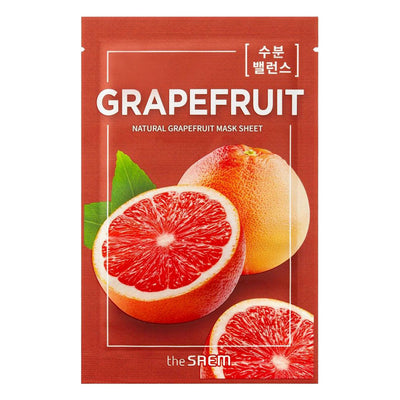 THE SAEM Natural Grapefruit Mask Sheet - Peaches&Creme Shop Korean Skincare Malta