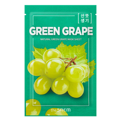THE SAEM Natural Green Grape Mask Sheet - Peaches&Creme Shop Korean Skincare Malta