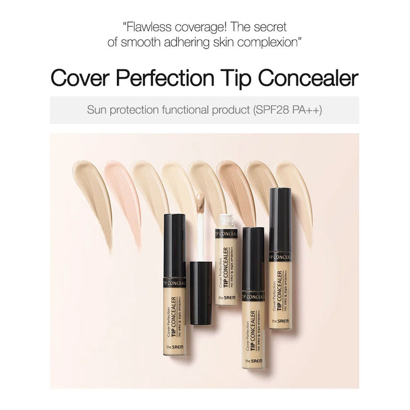 THE SAEM Cover Perfection Tip Concealer - Peaches&Creme Shop Korean Skincare Malta