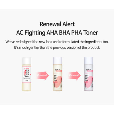 TIA'M AC Fighting AHA BHA PHA Toner - Peaches&Creme Shop Korean Skincare Malta