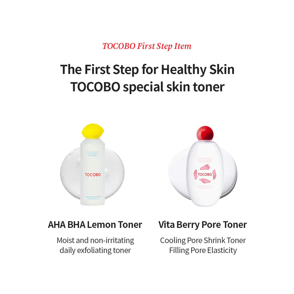 TOCOBO AHA BHA Lemon Toner - Peaches&Creme Shop Korean Skincare Malta