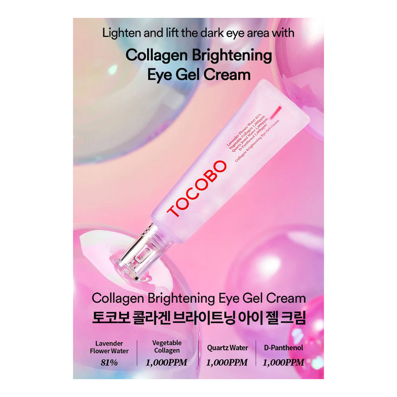 TOCOBO Collagen Brightening Eye Gel Cream - Peaches&Creme Shop Korean Skincare Malta