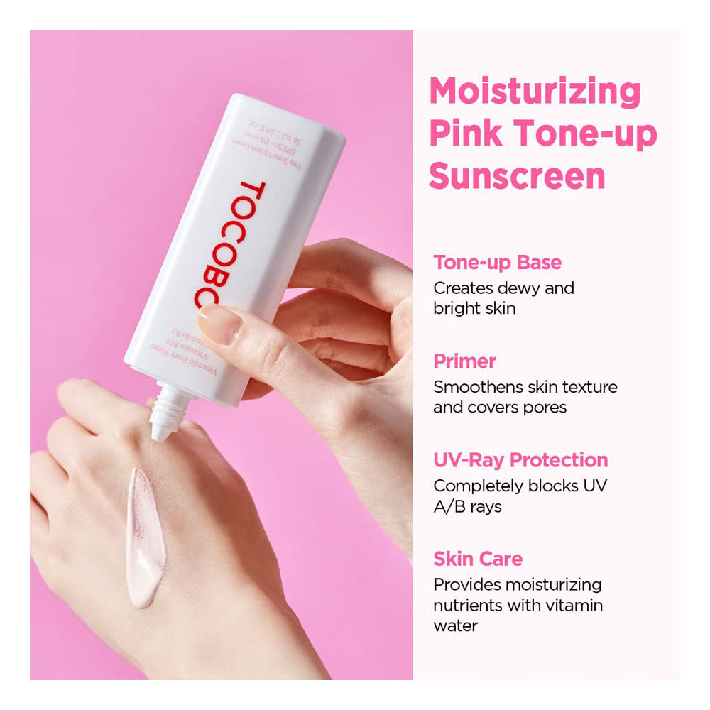 TOCOBO Vita Tone Up Sun Cream SPF50+ PA++++ - Peaches&Creme Korean Skincare Malta 