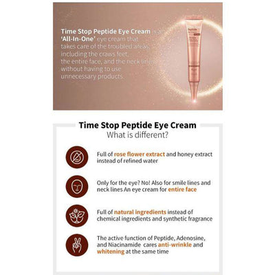 The Plant Base Time Stop Peptide Eye Cream - Peaches&Creme Korean Skincare Malta