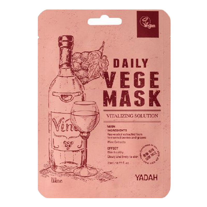 YADAH Daily Vege Mask [Wine] - Peaches&Creme Shop Korean Skincare Malta