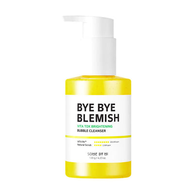 Some by Mi Juja Bye Bye Blemish Vita Brightening Bubble Cleanser - Peaches&Creme Shop Korean Skincare Malta
