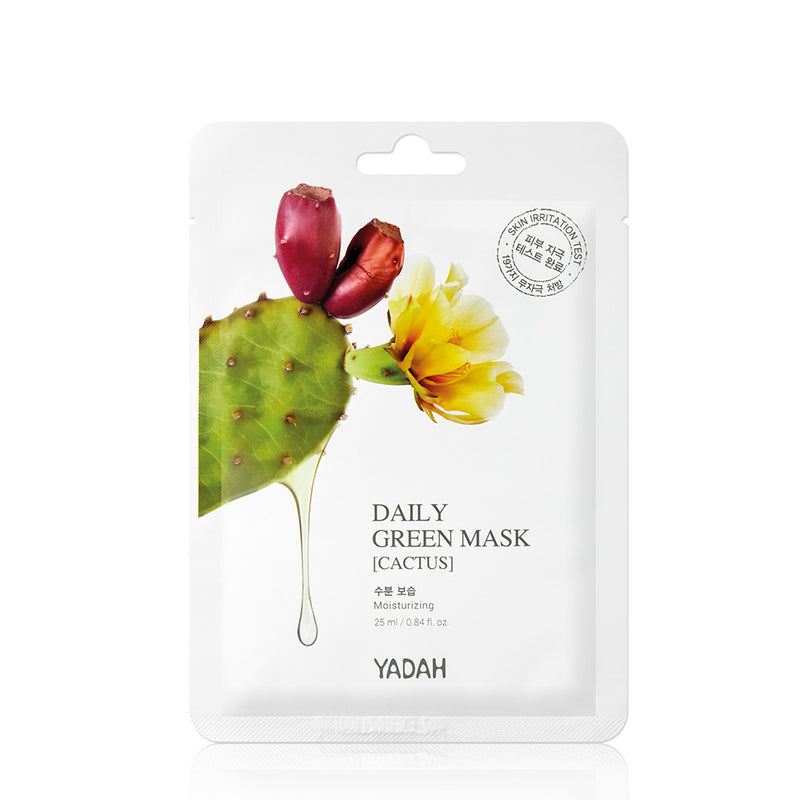 Yadah Daily Green Cactus Mask - Peaches&Creme Shop Korean Skincare Malta