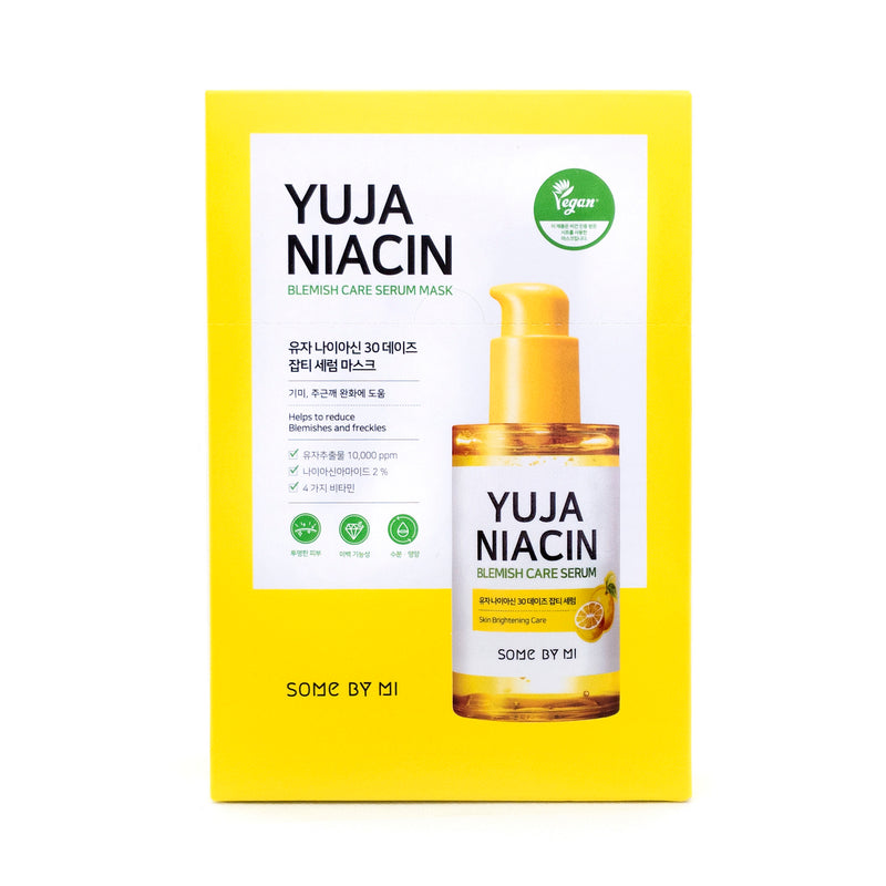 Some by Mi Yuja Niacin Brightening 30 Days Blemish Care Serum Mask - Peaches&Crème K-Beauty and Skincare